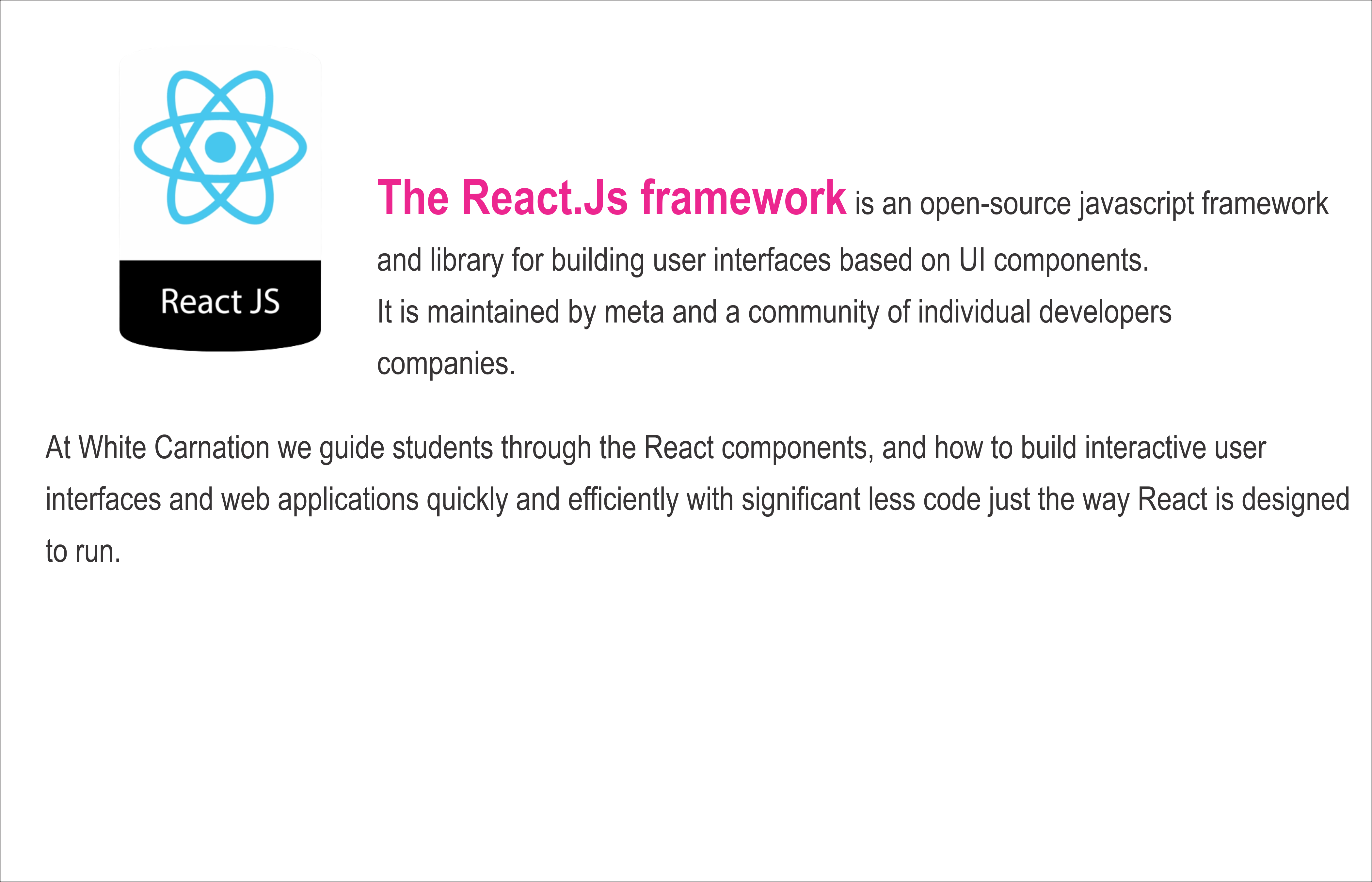 React